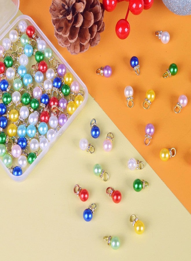 succulentlovers 100PCS Christmas Mini Balls Ornaments, 9mm Miniature Multi-color Xmas Tiny Tree Hanging Decorations, 10 Colors Glitter Small Shiny Christmas Balls Pendants for Holiday Party Wedding DIY Craft Supplies - Image 5
